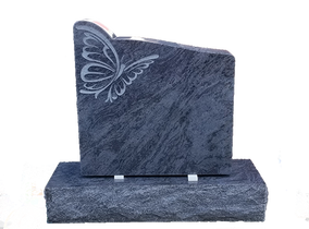 Headstone with Butterfly